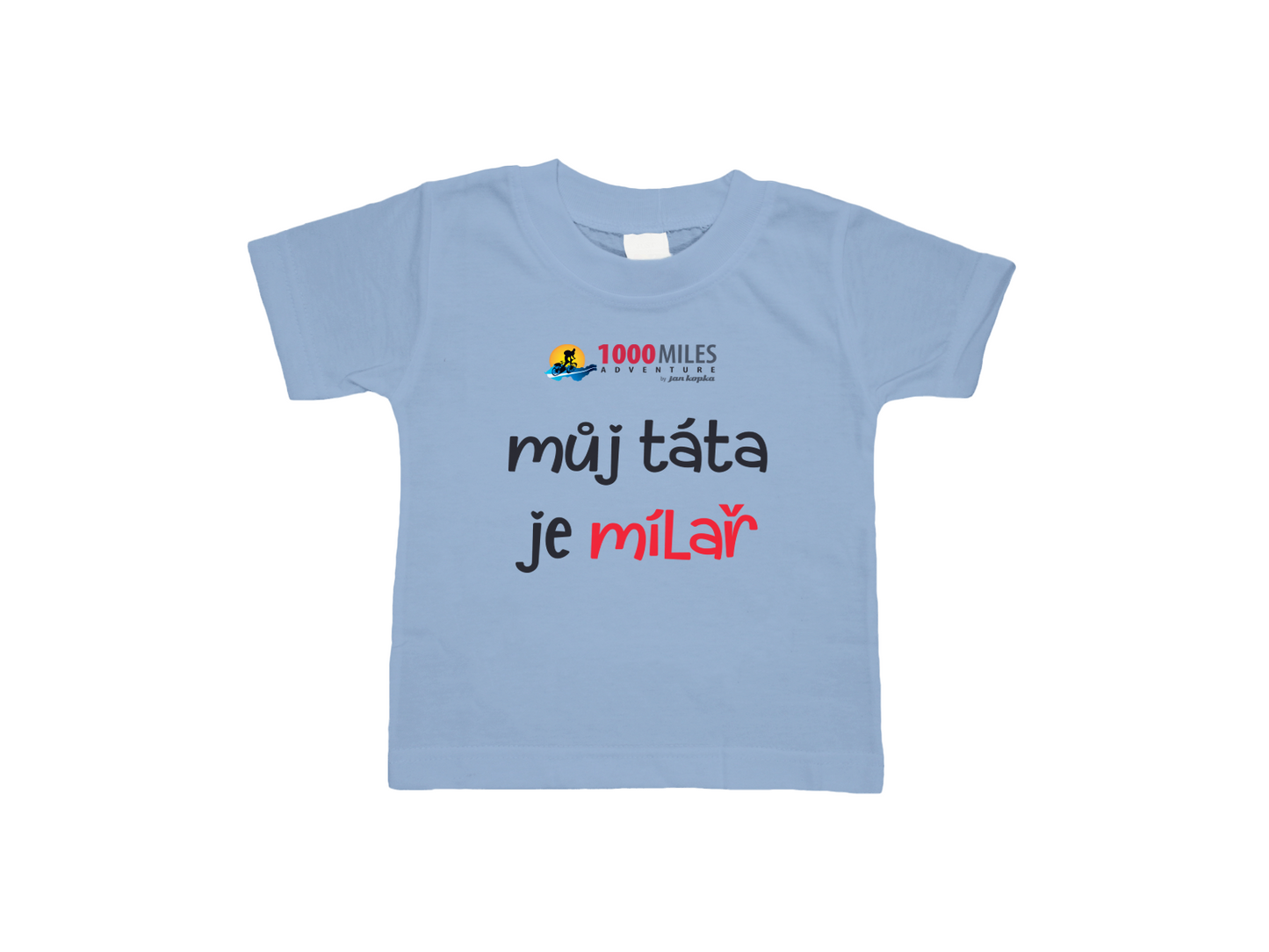 Dětské tričko MODRÉ - NÁPIS: MŮJ TÁTA JE MÍLAŘ