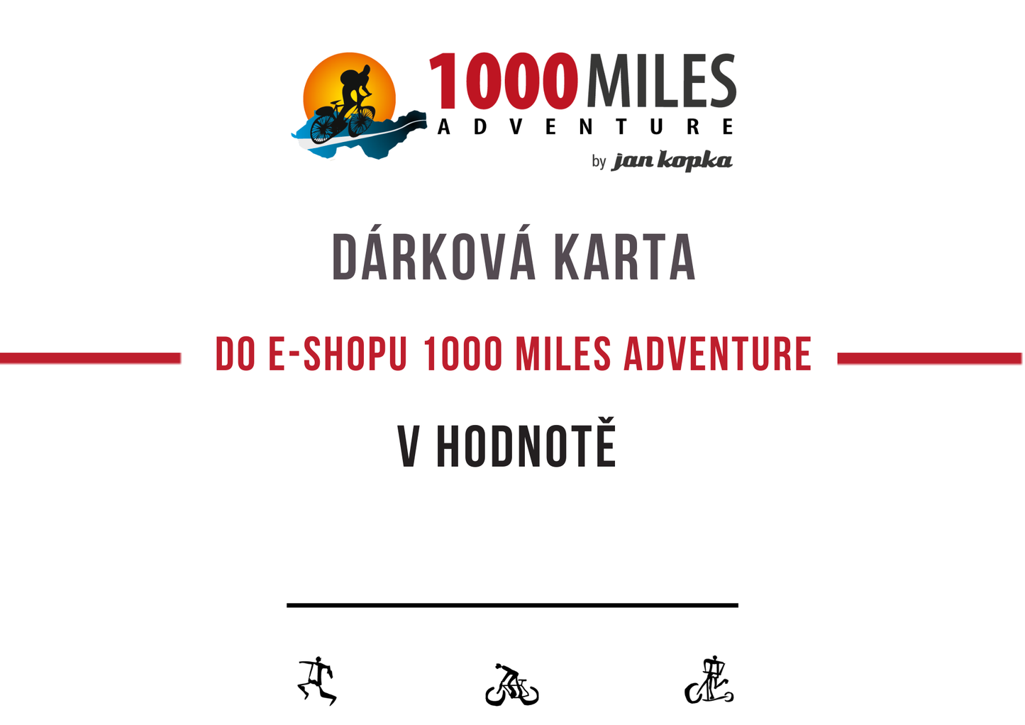 Dárková karta e-shop 1000 Miles Adventure