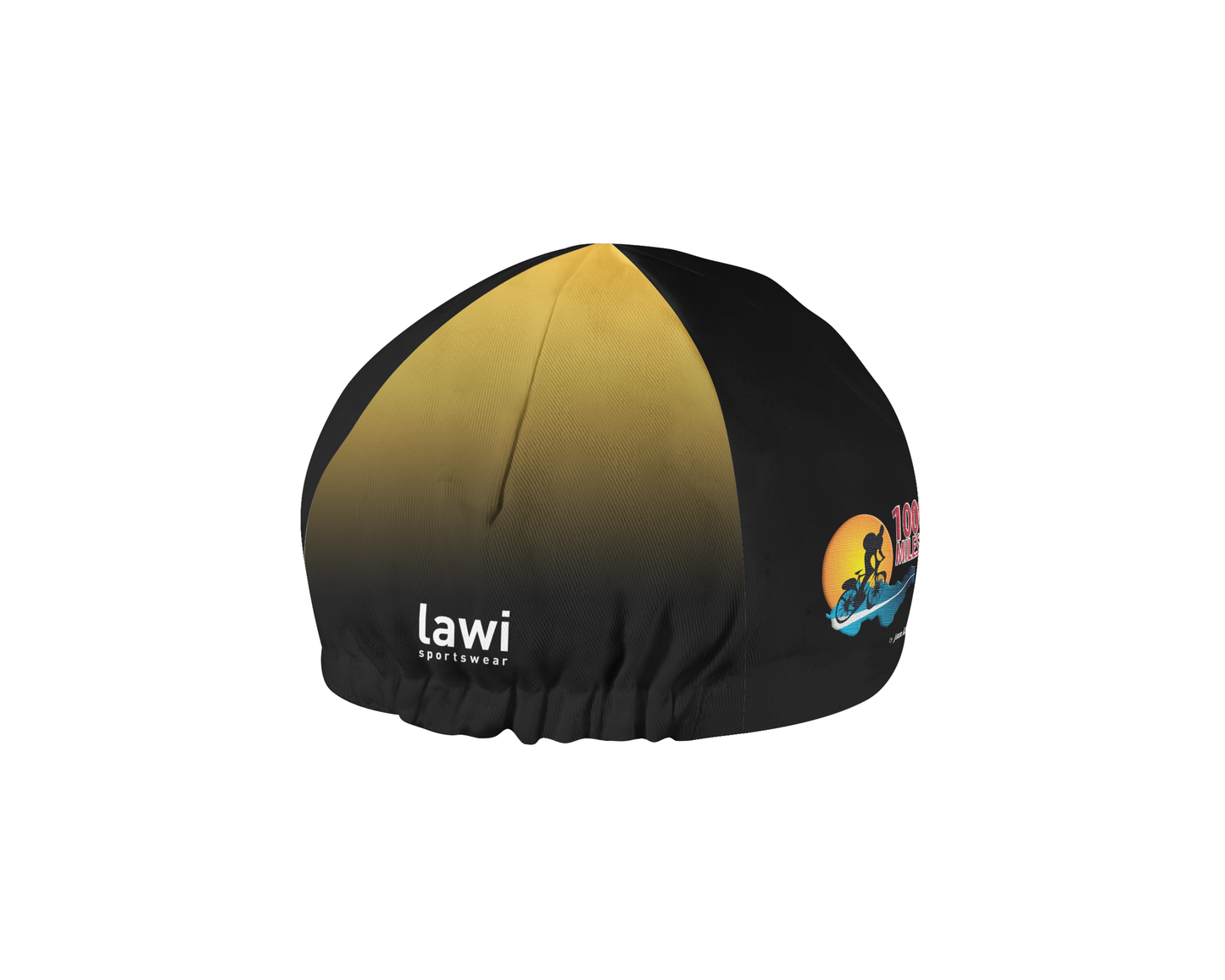 Cyklistická čepička s kšiltem - žlutá